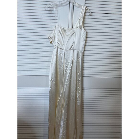 Reformation Else Ivory Silk Wedding Dress Size 6 - Picture 8 of 9